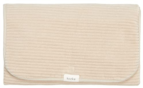 Koeka Wickelunterlage Für Unterwegs - Windeltasche - Windelwechselmatte - Vik - Cord - Abwaschbar - Beige - Einheitsgröße