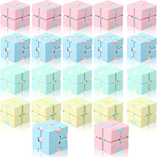 Civaner 22 Pieces Infinity Cube Fidget Toys for Kids Handheld Anxiety Relief Fidget Cube Blocks for Teens Boys Girls Adults Relieve Stress Gifts and Kill Time(Multicolored)