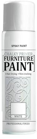 Classic Signature - 6 x Chalk Finish White Primer Spray Paint 400ml - Aerosol Furniture Spray Paint Smooth Touch Matt FinishHome and Office