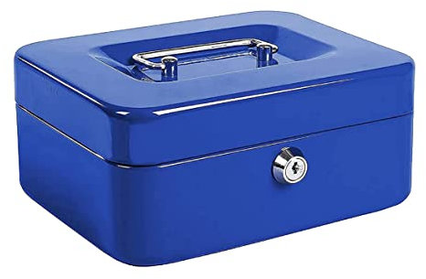 kippen 10333B1 Cassetta Portavalori Blu, Dimensioni: 150X120X80 mm