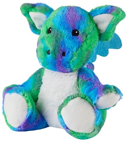 Warmies Plüsch-Teddy mit Regenbogen-Drache, mikrowellengeeignet, mit französischem Lavendelduft, heiß oder kalt für kühle Entspannung und warme Linderung