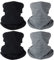 HEGCOIIE 4 Stück Kinder Schlauchschal Fleece Loop Schal Halswärmer Halstuch Winddicht Ski Maske Warmer für Outdoor Sports (2Schwarz+2Grau)
