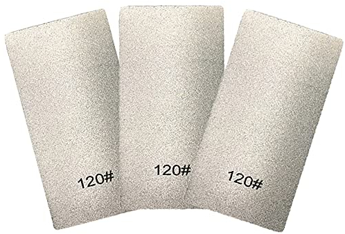 Diamond Sharpener Stone, Rectangle Thin Diamond Plate Honing Stone, Knife Whetstone Tool for Kitchen Sharpening Dull, Blunt Edges, Pack of 3-120 Grit