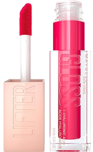 Maybelline New York Glänzender Lipgloss für voller wirkende Lippen, Feuchtigkeitsspendend, Mit Hyaluronsäure, Lifter Gloss Candy Drop, Farbe: Nr. 024 Bubblegum (Pink), 1 x 5,4 ml