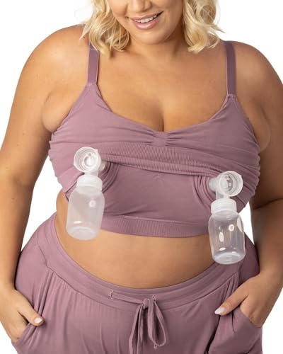 Kindred Bravely Sublime Sleep Pumping Bra Hands Free, Adjustable Pumping & Nursing Bra with EasyClip for All Breast Pumps (Twilight, X-Large Busty)