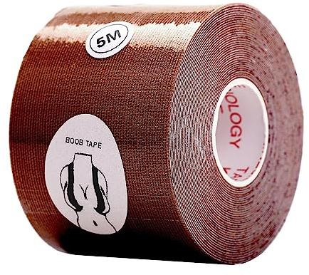 JINGAN pecho adhesiva | Sujetador con cinta al pecho | Cinta corporal prueba sudor para vestido sin tirantes, cinta invisible para levantar el pecho, cinta adhesiva para formas