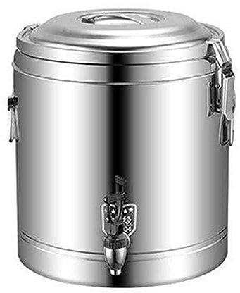Thermo Heissgetränkespender Edelstahl, Warmhalte Thermo Behälter, Thermoskanne mit Hahn, Thermo-Behälter für 48 Stunden Hitzeerhaltung, für Kaffee, Tee oder Glühwein,44 * 49.5CM/70L