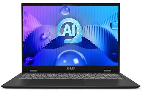 MSI Prestige 16 AI Studio Laptop - (16 16:10 QHD+ panel, Latest Intel Core Ultra 7 155H, NVIDIA GeForce RTX 4070, 32GB RAM,1TB NVMe PCIe SSD, Intel WIFI 7BE, Windows 11 Home) -Stellar Grey