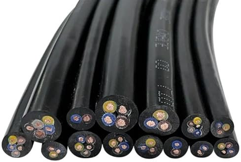 Fils et câbles 5 mètres H05VV-F 2/3/4/5 noyaux 18-13AWG câble en cuivre conducteur de fil électrique câble en PVC fil à gaine souple fil d'alimentation Câble blindé à paire torsadée(5 cores 5meter,13A