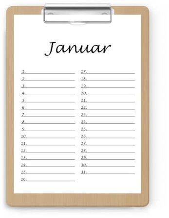 Geburtstagskalender DIN A4 Hochformat immerwährend Jahresunabhängig (Klemmbrett)