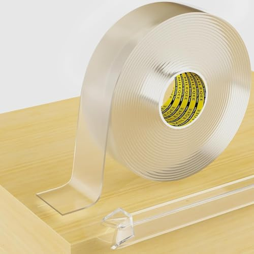 MILEQEE Selbstklebender Baby-Kantenschutz, 35mm x 5m, 2mm dick | Weicher Eckenschutz, Transparenter Kantenschutz mit starker Klebekraft, Rückstandslos für Möbel, Wände, Tisch- & Bettkanten