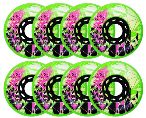 Rollschuh Rollen Indoor/Outdoor Rollschuhe Räder Inline Skate Räder 72 mm/ 76 mm/ 80 mm Inline Skate Ersatzräder Flache Blumenräder fünf Farben