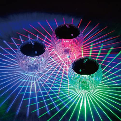 3 luces solares flotantes para piscina, IP44, impermeable, luz solar para estanque, globo brillante, luces nocturnas, luces LED de bola brillante, decoración para jardín, patio, piscina, fuente,