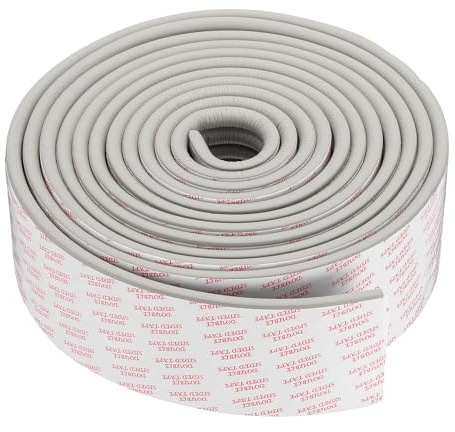 PATIKIL 3inch x 13Ft Pipe Insulation Tape,1Pcs W-Shaped Rubber Sponge Tape with Adhesive Backing Weather Resistant Water Tape for Duct Hose AC Line Insulation, Grey, White