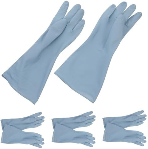 ABOOFAN 4pairs Rubber Gloves for Dishwashing and Cleaning of Reusable Gloves for Women for Kitchen and Household Use