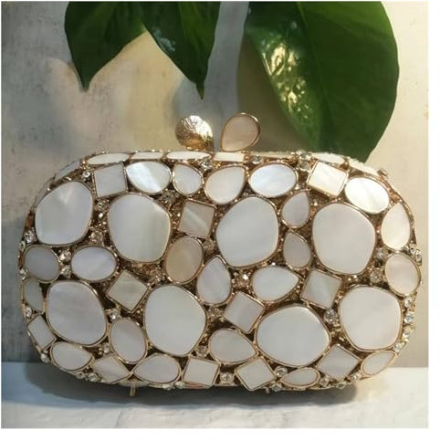 ZLYXZQG Perlen Abendtaschen Gold Shell Abendtaschen Metall Minaudiere Frauen Kristall Braut Clutch Taschen Diamant Hochzeit Party Clutches Taschen Cocktail Handtasche