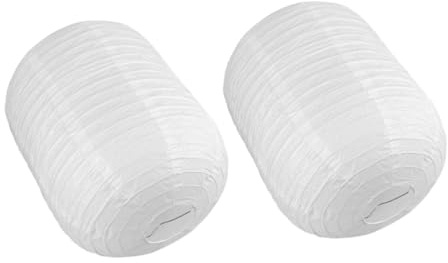 Alipis 2 Piezas Faroles De Papel Blancos Faroles Artesanales De Papel De Estilo Japonés Para Decoración De Fiestas