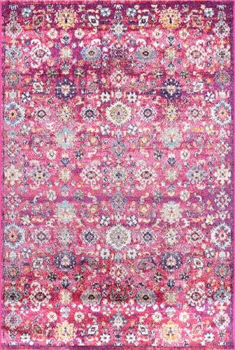NETLINE HOME Teppich Wohnzimmer – Vintage Baumwolle Gewebte Teppiche – Boho Teppich Für Schlafzimmer, Küche, Flur Und Salon – Leicht Zu Reinigen & Schnell Trocknend (CREMEFARBEN GRÜN, 120X180 cm)