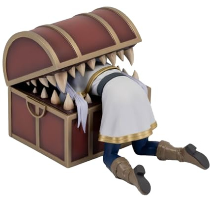 Anjinguang Frieren Figur Statue Anime PVC Freezing Figure Frieren in Schatzkiste Monster-Modell Skulptur 10 cm niedliche Figur Sammlerstück Desktop Ornament