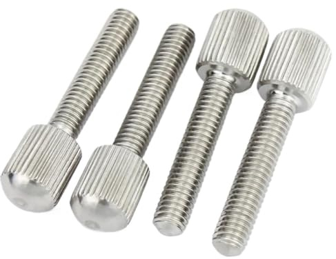 AYYSSM GB836 M2 M2.5 M3 M4 M5 M6 304 Edelstahl Rändelschraube mit kleinem Kopf, Vorhangschrauben, Schrauben von Hand festziehen(10mm,M2.5-5pcs)