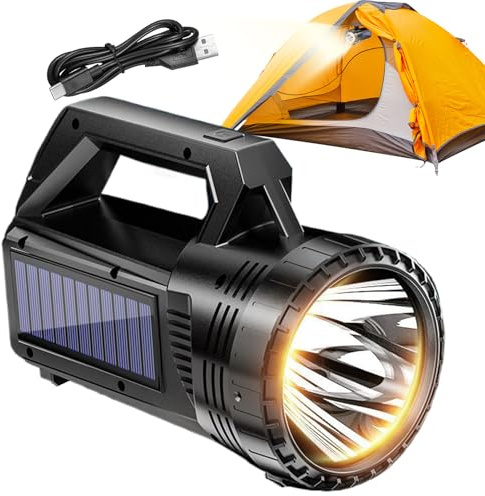 Lampes de poche solaires | 800 LED lampe de poche pour l'extérieur, lampe de poche LED légère multifonction pour le travail, les voyages, le camping, les promenades, la pêche