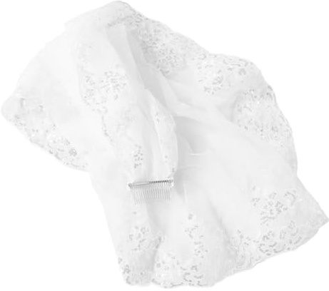 Eleganter Schleier mit Romantischem Lange Spitze für Brautfrisuren Vielseitiges Haarschmuck Accessoire für Verschiedene Hochzeitsstile Themen