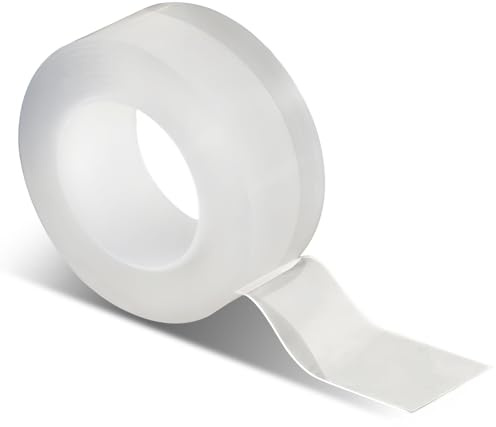 VEGCOO 10m Transparent Weatherproof Door Window Seal Strip 7cm Wide with Scissors Self Adhesive Clear Draft Excluder for Insulation Against Cold Wind Noise Waterproof Tape for Home Office