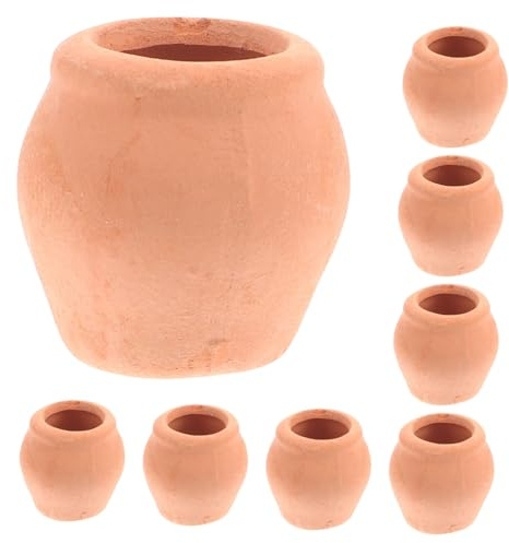 HIAKDOFT Mini Macetas De Cerámica para Suculentas y Bonsáis, Conjunto De 8 Unidades, Tamaño Pequeño, Uso Jardín, Escritorio y Hogar, Macetas De Arcilla Decorativas