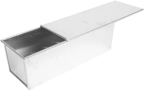 DECORNIJIA Molde para Pan Tostado con Tapa Antiadherente Aluminio Seguro Redondeado Molde Práctico para Hornear Pan y Pasteles Casa para Uso Doméstico