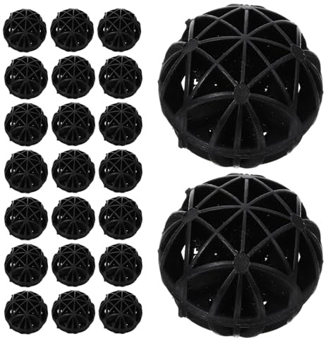 HANABASS 60 Bolas Filtrantes Bioquímicas para Filtros De Fibra para Acuario Filtros De Arena para Acuario Abs Negros