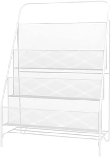 Bokhylla Bokhylla Bokhylla Modern for Barn Bokhylla Smide Tidningsställ Hylla Enkel golv Bokhylla Bokhylla Bokhyllor(Bianco,Big)
