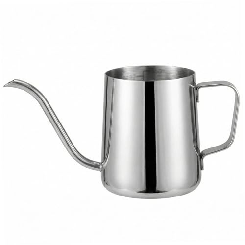 CAKEEYUM Mini regadera para Plantas de Interior, regadera pequeña de Acero Inoxidable de 350 ml con Pico Largo y Mango cómodo, para Plantas de Interior para un vertido preciso (Plata) Mini, Waterin