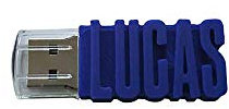 Clé USB Personnalisée (de 8 Go à 64 Go) avec Votre Texte - Couleur au Choix - Clé USB Prénom - USB 3.0 (64 Go, Bleu Foncé)