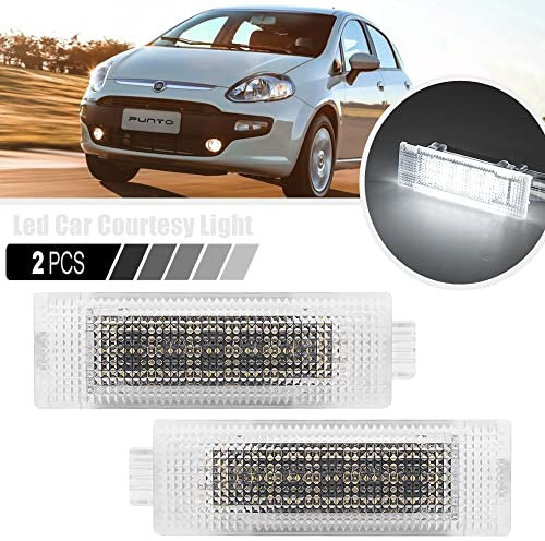 Ayikeiy 2X LED Autotür Innenbeleuchtung Türbeleuchtung Kofferraumbeleuchtung Handschuhfachbeleuchtung Kompatibel mit Fiat Doblo Punto Evo Idea 500 500X Croma Linea Stilo Panda Grande 500L Bravo
