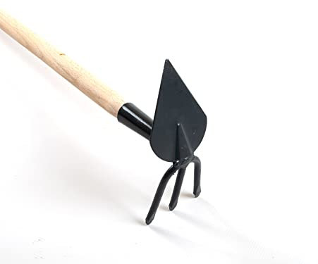 TOP TOOLS Gartenhacke mit Stiel Handgrubber Jätegrubber Unkraut Jäter 110cm SERC