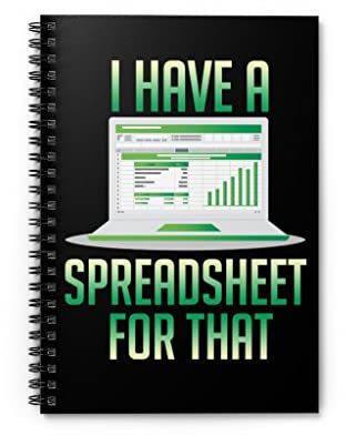 Spiral-Notizbuch, witzig, mit Spreadsheet für Buchhaltung, Wortspiel, lustig, Einheitsgröße