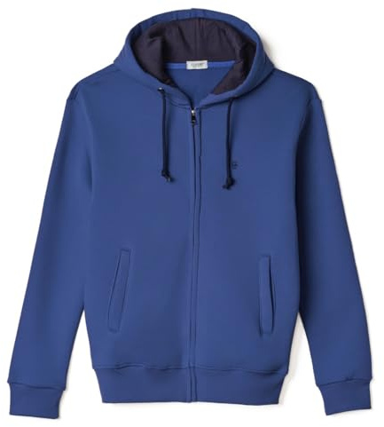 Coveri Felpa Uomo con Cerniera Cappuccio Pesante Felpata Taglie Forti 3XL 4XL 5XL 6XL