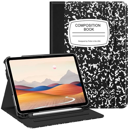 FINTIE Custodia per iPad di 10a generazione da 10,9 pollici (modello 2022), visualizzazione multi-angolo custodia protettiva con supporto per matita e tasca, funzione sleep/wake automatica, libro di