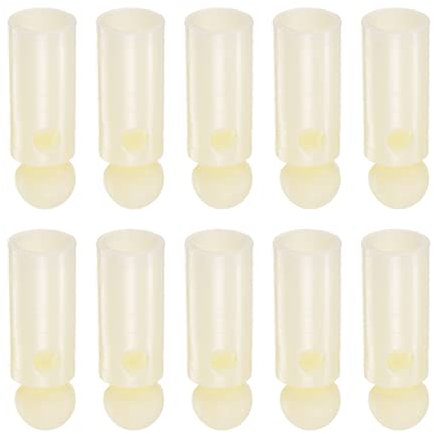 sourcing map 10Stk Regenschirm Ende Kopf Perlen 8mm Loch Durchm 32mm Länge PP Plastik Regenschirm Komponenten für Draußen Regenschirm Cover Teile Weiß