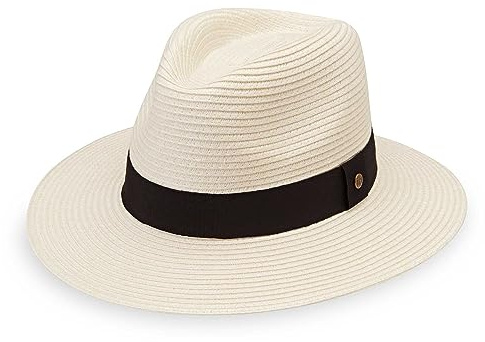 Wallaroo Women’s Petite Palm Beach Fedora (Ivory Small) – UPF 50+ UV Protection Sun Hat, Packable, Adjustable, Small Size – Hat for Travel, Beach, Hiking, Outdoor Activities, Gardening, Everyday