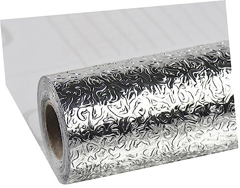 KONTONTY Aufkleber Abziehbilder Für Küche Öl Aluminium Folie Aufkleber 40cm X 5m Silber