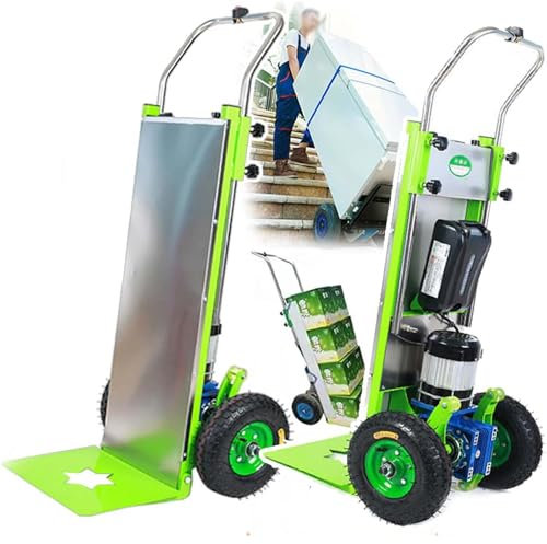 MAYFABD Electric Hand Truck Electric Stair Climber Sack Truck 400KG Load Labor-Saving Stair Climbing Hand Truck with Telescoping Handle 1200W Brushless Motor Removable Battery