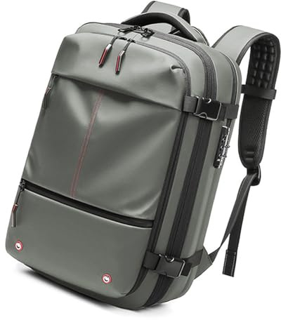 Bewinner Vakuum Rucksack – Wasserabweisender Erweiterbarer 60L mit Vakuum Kompression, Anti Diebstahl Vacuum Backpack für Reisen (GRÜN)