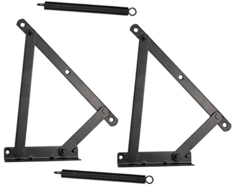 Housoutil Charnière Relevable Robuste Et Robuste Pour Porte Darmoire De Cuisine 1 Paire De Charnières À Ressort Pour Lits Et Canapés Pliants