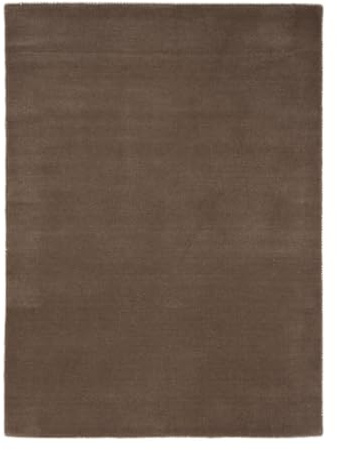 carpetfine handgefertigter Wollteppich Gabbeh Lola Taupe 80x150 cm Weich, Hochwertig, Zeitlos | Reine Schurwolle für Gemütlichkeit & Eleganz im Wohn- und Schlafzimmer