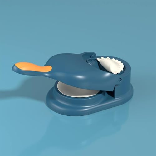 2-in-1 Dumpling Maker Press, Empanada Maker Press Mold Manual Baking Pastry Dumpling Skin Wrapper Mould for Empanada, Ravioli, Pierogi, Hand Pie (Blue)