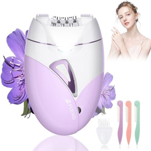 Epilierer Damen, Gesichts Epilierer Damen mit LED-Licht, Frauen Kabellose Epilierers Gesicht Körper Haarentfernung, Elektrischer Haarentferner Mädchen Epilierers für Körper Achsel Bikini Bein