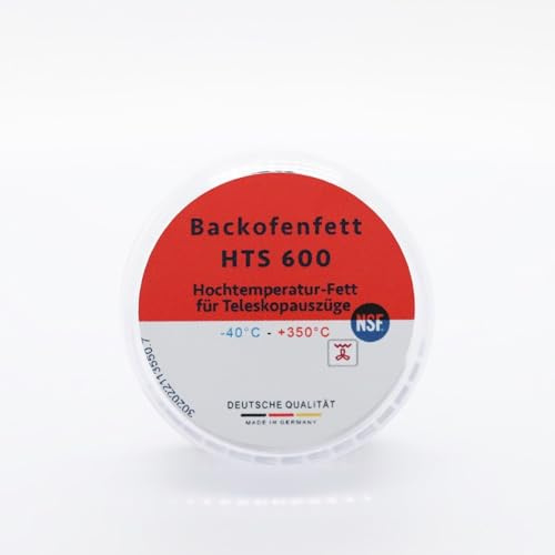 Grasa lubricante HTS 600 para horno, rieles telescópicos, 25 gramos, resistente a temperaturas hasta 350 °C