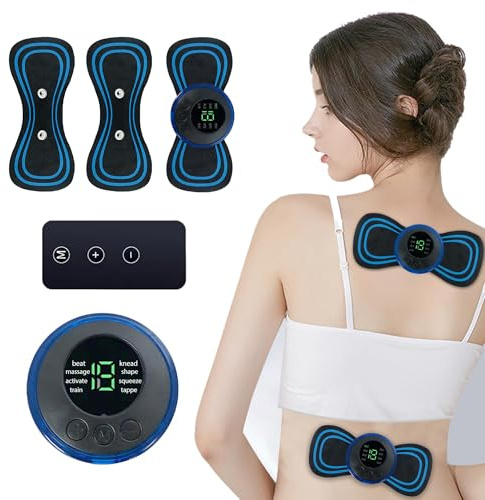 Wireless TENS Machine for Pain Relief, Muscle & Nerve Stimulator, 8 Modes, 19 Levels, 3 Reusable Gel Pads, Rechargeable Unit for Neck, Shoulder, Back, Knee, Body Muscle Pain Relief