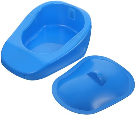 ERINGOGO Plastik Bettpfanne mit Deckel Ergonomisch Geformt für Hohen Bequemlichkeit Leichtes und Kompaktes Design für Krankenpflege Senioren und Patienten im Einfach zu Reinigen und